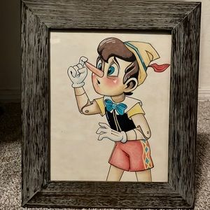 It’s a Pinocchio drawing. Very detailed